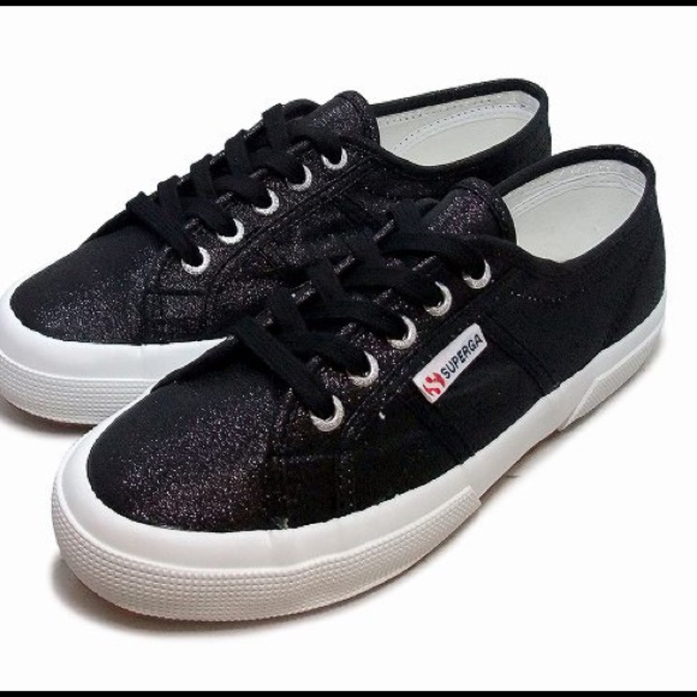 Superga Glittered Black Sneakers